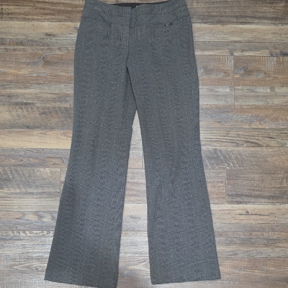 GUC Express Gray Plaid Flare Pants